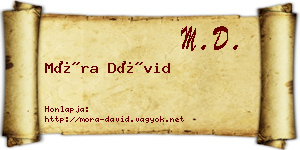 Móra Dávid névjegykártya